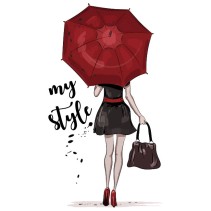 Vinilos decorativos y pegatinas silueta mujer my style